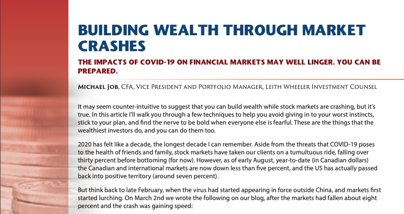 Building Wealth Through Market Crashes Building Wealth Through Market Crashes