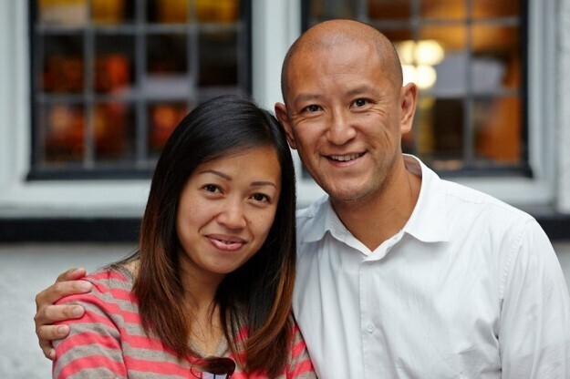 Longtime equity trader Bob Lau with wife, Yvonne, at recent Leith Wheeler summer family event.